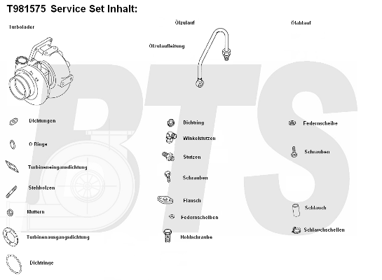 Compresor,sistem de supraalimentare T981575 BTS Turbo
